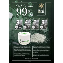 POSTER CRISTALLO CBD 99% 50X70